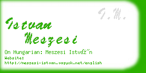 istvan meszesi business card